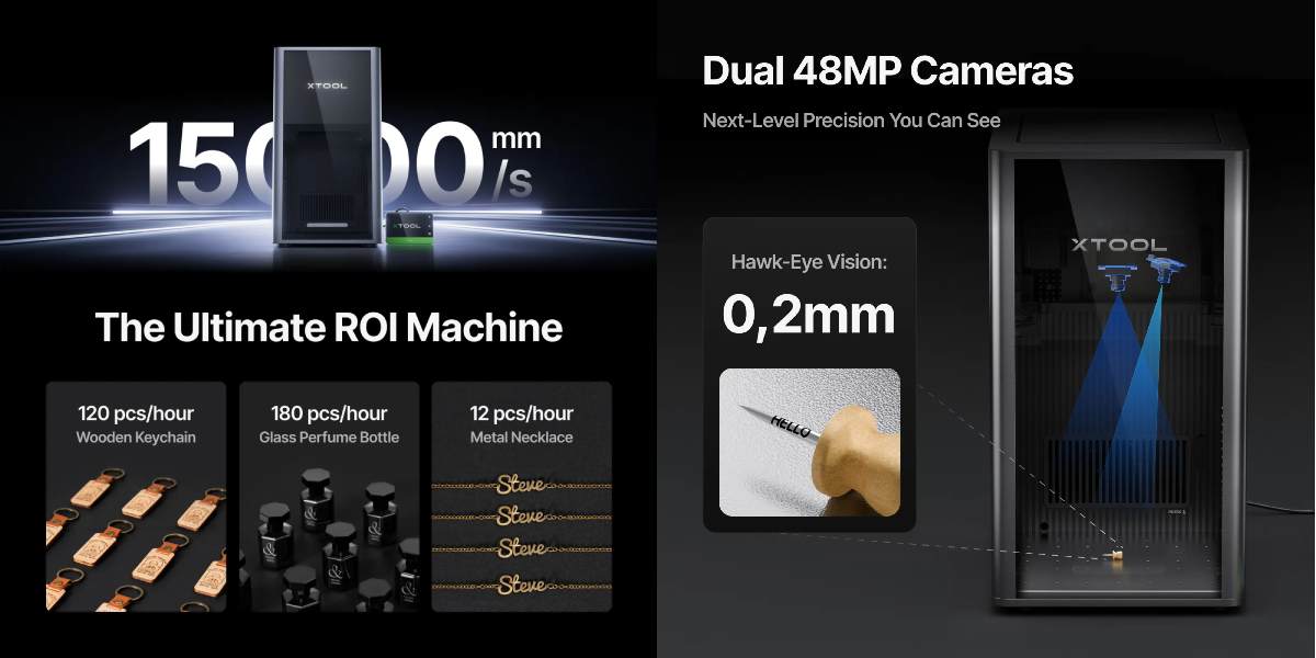 xTool F2 Ultra високоточне гравіювання по металу